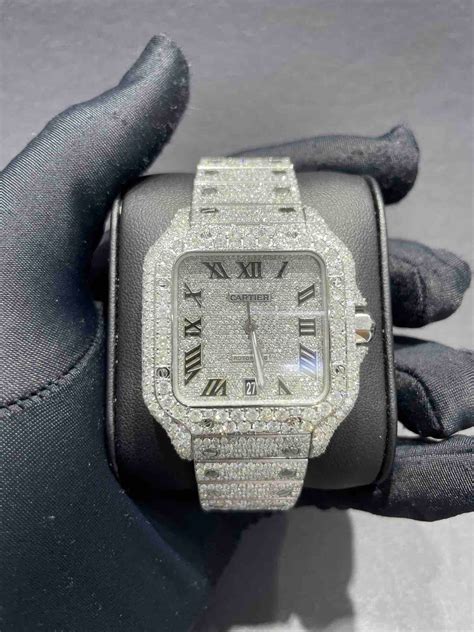 cheap iced out cartier watch|iced out cartier watch giveaway.